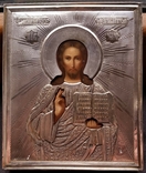 Ікона Ісус Христос, срібло 84, 13,5х11,2 см, кіот, фото №8