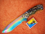 Нож охотничий туристический Хамелеон с чехлом битой 28см, фото №4