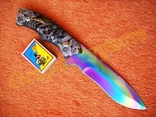Нож охотничий туристический Хамелеон с чехлом битой 28см, фото №5