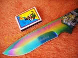 Нож охотничий туристический Хамелеон с чехлом битой 28см, фото №7