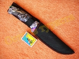 Нож охотничий туристический Хамелеон с чехлом битой 28см, фото №9