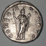 Антонин Пий Денарий. 140-143 гг. н.э. реверс Конкордия, photo number 3