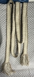 Конопляний пояс-крайка, пояс з натуральної коноплі, 267 см, бежевий пасок, коричневий пояс, фото №9