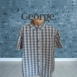 George Хлопковая красивая мужская рубашка короткий рукав 2XL, фото №2