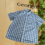 George Хлопковая красивая мужская рубашка короткий рукав 2XL, фото №3