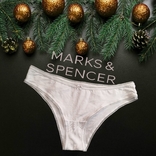 MarksSpencer EUR 44 Хлопковые красивые женские трусы белые, фото №2