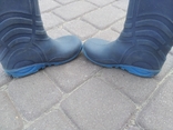 Резинові чоботи теплі. Гумові чоботи сині для хлопчика утеплені, фото №7