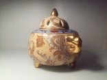 Старинная ароматница Япония. Позолота. Ручная перегородчатая роспись 19 век, фото №8