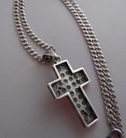 Крест с цепью серебро 925, photo number 6