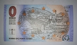 Zero 0 euro euro Bobbio 2020 waters. signs, hologram, perforation, microtext and UV., photo number 2