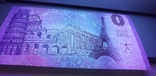 Zero 0 euro euro Bobbio 2020 waters. signs, hologram, perforation, microtext and UV., photo number 6