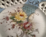 Дрезденская кружевная тарелка Полевой букет. Позолота. Ручная роспись 19 век, фото №7