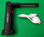Фонарик портативный (светодиодный, раскладной, пять режимов и два цвета). USB. Блиц., фото №3