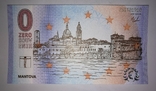 Zero 0 euro euro euro Mantova 2022 wody. znaki, hologram, perforacja, mikrotekst i UV, numer zdjęcia 2