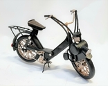 Масштабная модель ретро мотоцикла мопеда велосипеда с мотором, фото №2