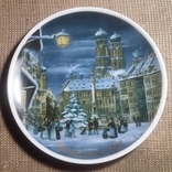 Настенная тарелка картина Городская Площадь 19.5 см. Royal Tettau Германия 1987г, фото №2