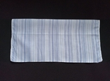 Носовой № 4-л2 платок мужской носовой белый в голубые полосы хлопок, photo number 5