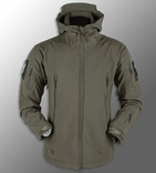 Тактична куртка Soft Shell софтшел непромокаюча оливкова, фото №2