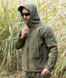 Тактична куртка Soft Shell софтшел непромокаюча оливкова, фото №4
