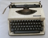 Стара портативна друкарська машинка Adler., фото №3