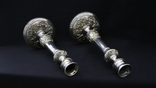 A pair of antique candlesticks, silver-plated bronze, the end of the XIX century, photo number 4