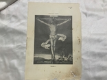 Старовинна літографія Дюрер Розп'яття 19 століття, фото №4