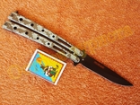Нож бабочка в расцветке пиксель складной нож балисонг, фото №4