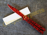 Нож складной бабочка Red Web нож балисонг, фото №2