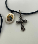 Серебреный крестик и ладанка Св. Мученника Максима., фото №4