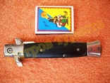 Нож складной выкидной Стилет полуавтомат 23 см черный, фото №8