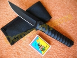 Нож складной тактический Black с чехлом, фото №2