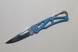 Туристичний складний ніж з карабіном (синій) (1493), numer zdjęcia 4
