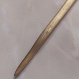 Нож для бумаг Латунь Натуральная кожа на Кожанной подставке Клеймо Настольный декор, photo number 10