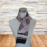 Красивый шарф женский двухсторонний черно-розовый, фото №3