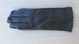 Женские черные демисезонные кожаные перчатки Romania, photo number 6