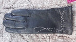 Женские зимние кожаные перчатки Flagman (тонкий мех), photo number 2