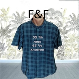 FF Льняная + хлопок Стильная мужская рубашка короткий рукав 3 XL, photo number 2