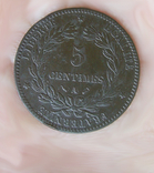 5 Centimes 1882 года Франция, фото №3