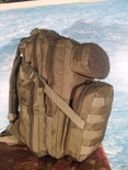 Рюкзак тактический военный 25 литров прочная ткань и фурнитура цвета хаки, фото №6