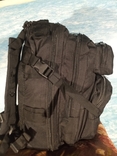Рюкзак тактический военный 25 литров прочная ткань и фурнитура цвет черный, фото №6