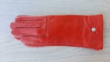 Женские демисезонные кожаные перчатки Paizong (красные), фото №5