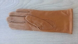 Жіночі демісезонні шкіряні рукавички Vicini (коричневі), фото №3