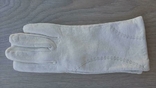 Женские демисезонные кожаные перчатки Vicini (белые), фото №2