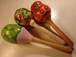 Maracas 3pcs hand-painted, photo number 5