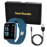 Smart Watch T80S, два браслета, температура тела, давление, оксиметр. Цвет: синий, фото №4
