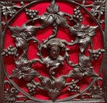 Bas-relief openwork insert lattice cast iron decoration for fireplace stoves Europe, photo number 3