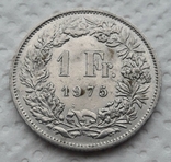 Switzerland 1 franc 1975 year, photo number 2