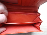 Большой женский кожаный кошелек dr.koffer (лакированный, оранжево-черный), фото №9
