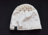 North Ridge Теплая с шерстью красивая женская шапка на флисе молочная, photo number 4