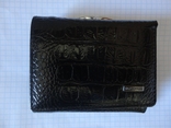 Кожаный черный женский кошелек dr.koffer (лакированный), photo number 3